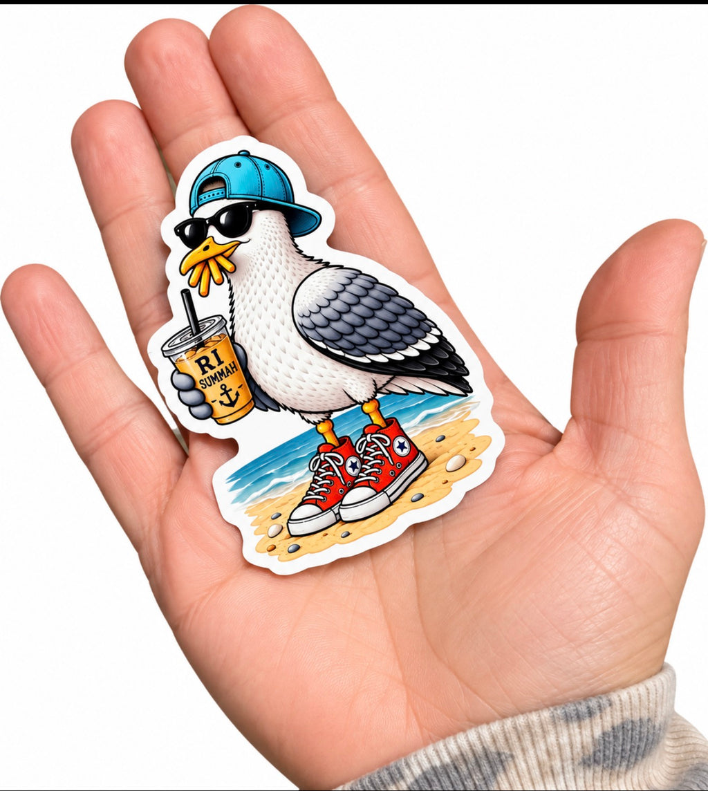 Coastal Menace Kevin Magnet (on sand)