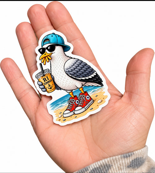 Coastal Menace Kevin Magnet (on sand)